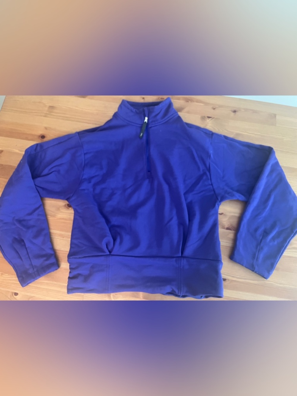 Small Athleta Deep Purple Zip-Front sweatshirt
